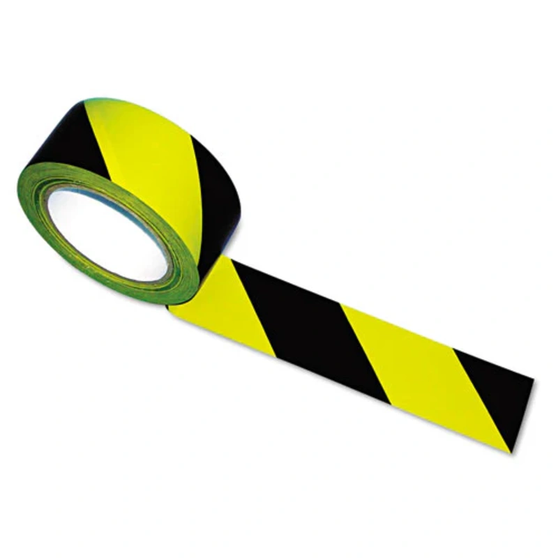 Hazard Marking Aisle Tape, 2″ X 108 Ft, Black/yellow